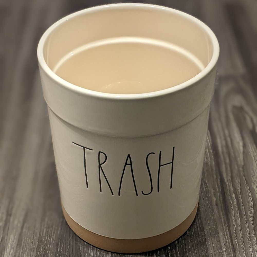 Rae Dunn TRASH Bin